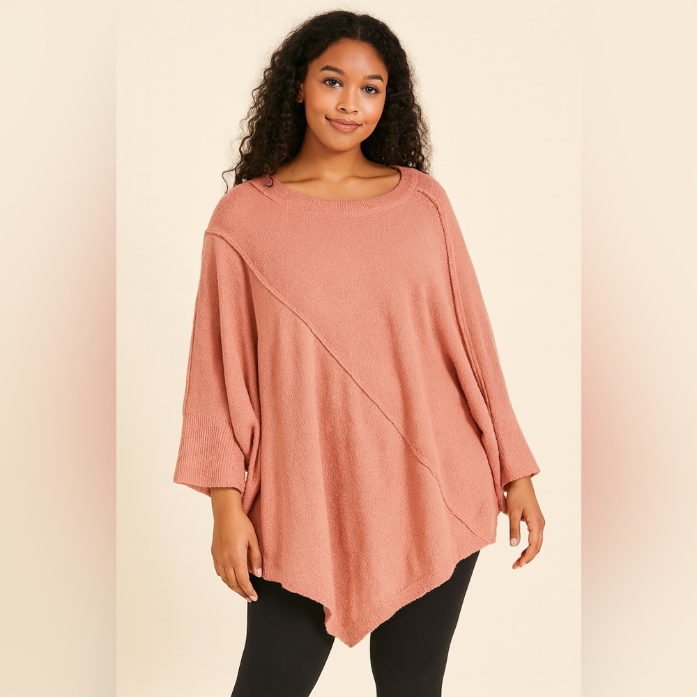Lou & Grey Orange Oversized Sweater- L/XL